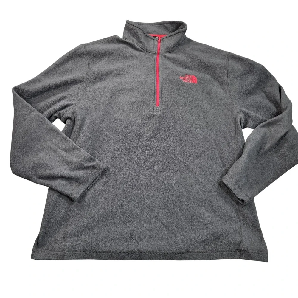 The North Face Jacket Mens XL Gray Fleece 1/4 Zip Thermal Pullover Hiking
